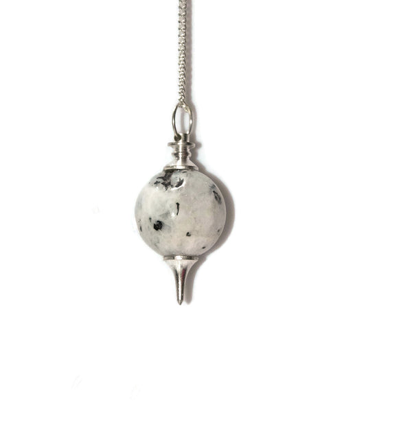 Buy Natural Certified Rainbow Moonstone Ball Pendulum