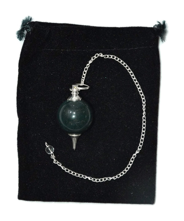 Blood Stone Ball Pendulum - Healing Crystals India