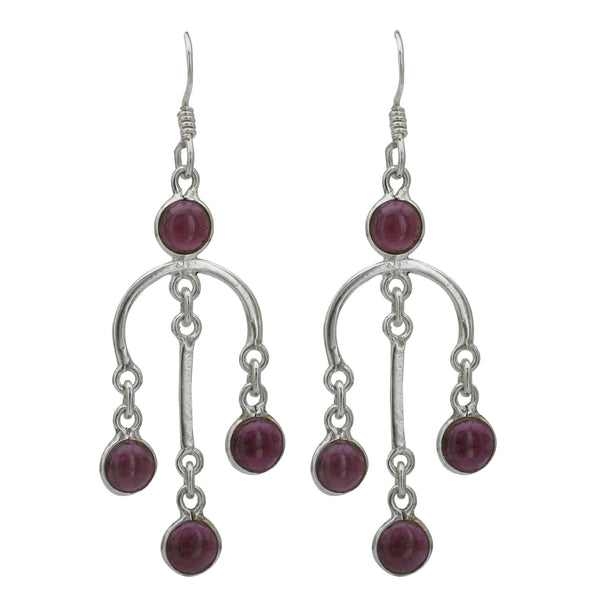 Amethyst Sterling Silver Earring - Healing Crystals India