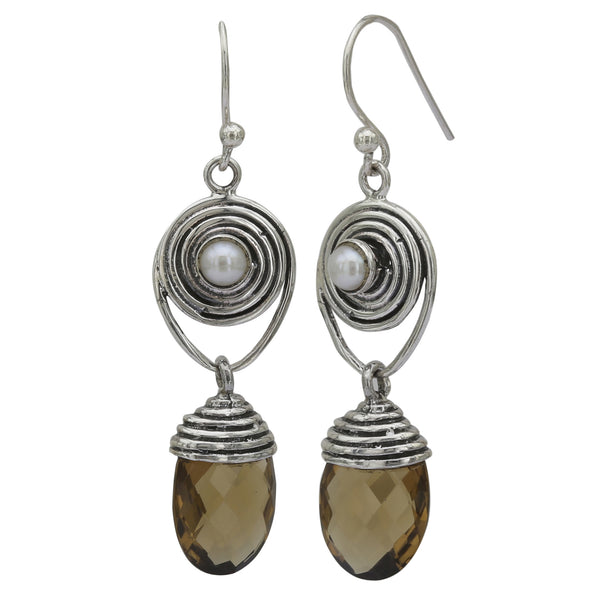 Buy natural Citrine crystal 925 Silver Dangle Earring
