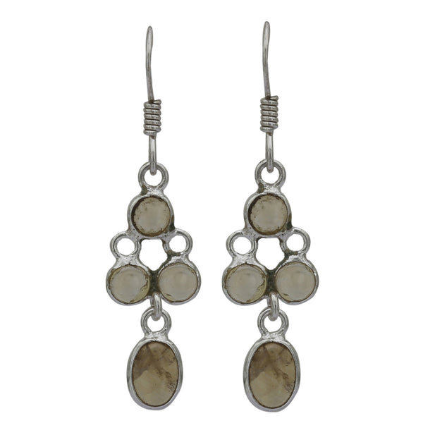 Buy natural Citrine crystal Silver Dangle Earring