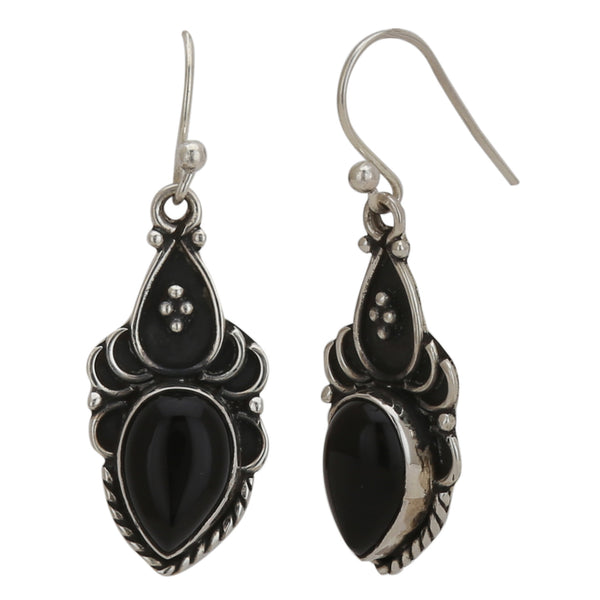 Buy Certified Black Tourmaline 925 Sterling Silver Dangle Earring