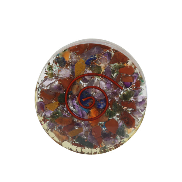 Seven Chakra Orgone Disc 1.5 Inches - Healing Crystals India