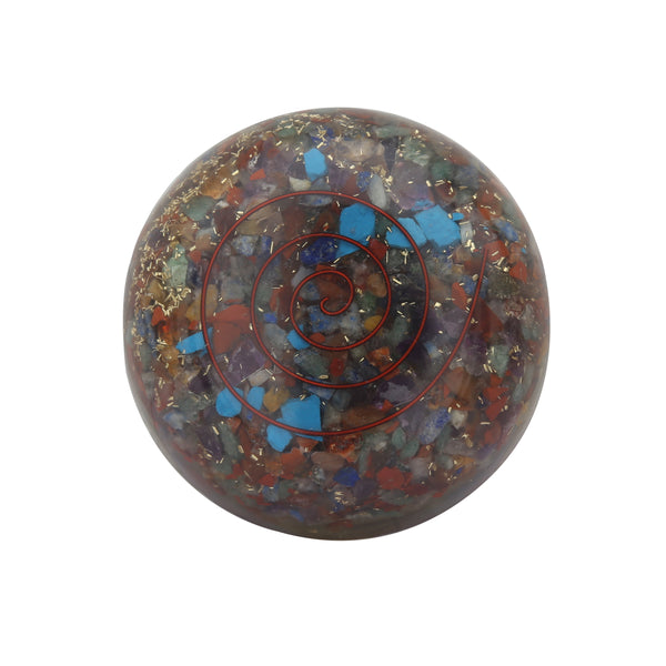 Seven Chakra Orgone Dome 45-55 Mm - Healing Crystals India