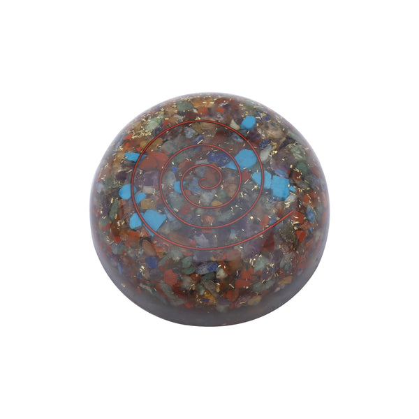 Seven Chakra Orgone Dome 45-55 Mm - Healing Crystals India