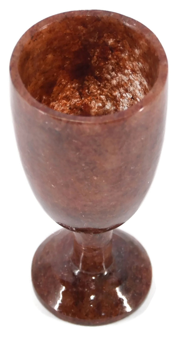 Red Aventurine Wine Goblet 3.6 Inches - Healing Crystals India