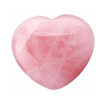 Rose Quartz Heart 1 Inches Set Of 2 - Healing Crystals India