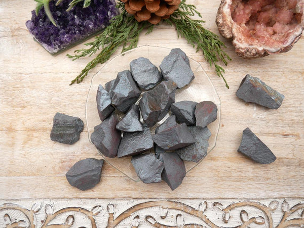 Hematite 10 Piece Raw Stone 2 Inches - Healing Crystals India