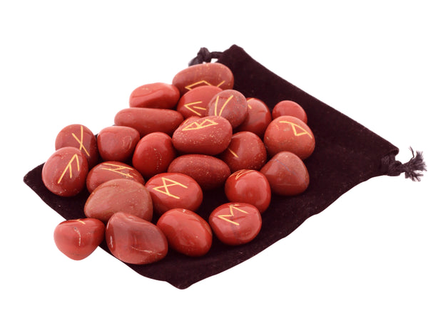 Buy Certified Red Jasper Tumbled Rune Set
