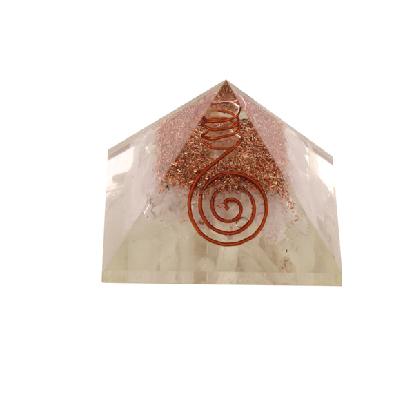 Selenite Orgonite Pyramid 2 Inches - Healing Crystals India