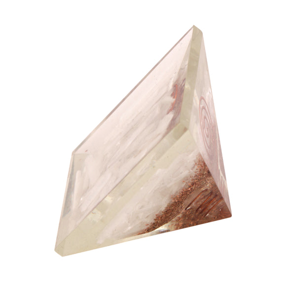 Selenite Orgonite Pyramid 2 Inches - Healing Crystals India