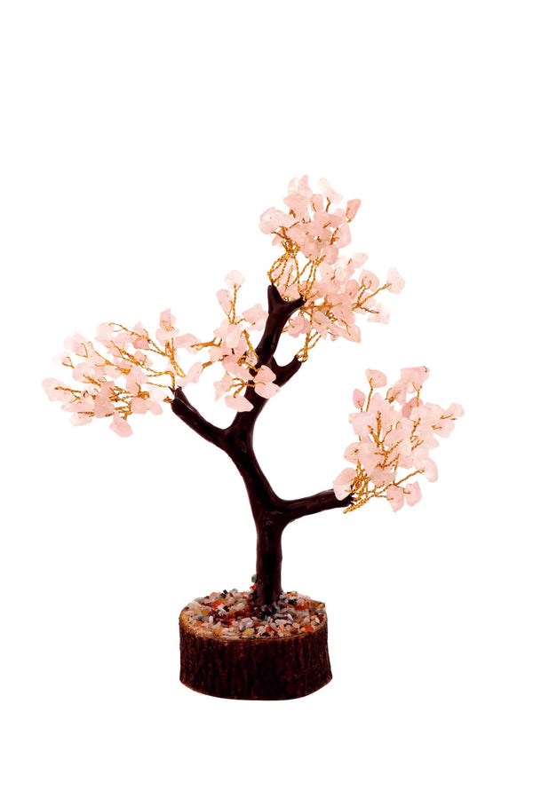 Buy certified Rose Quartz stone Mseal Tree