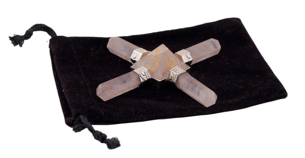 Rose Quartz Reiki 4 Pencil Energy Generator - Healing Crystals India