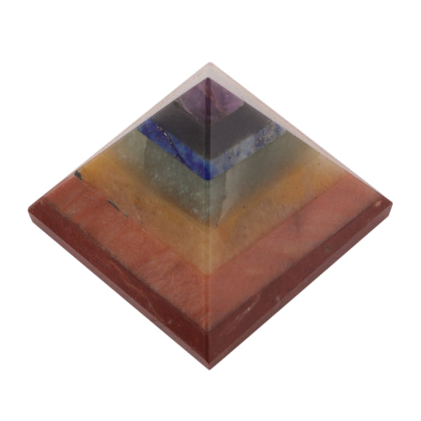 Seven Chakra Bonded Pyramid 2 Inches - Healing Crystals India