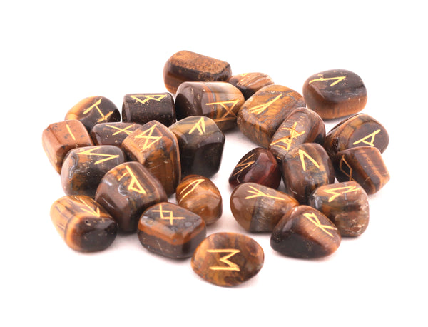 Buy Certified Tiger Eye Tumbled Rune Set