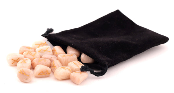 Peach Moonstone Tumbled Runes - Healing Crystals India