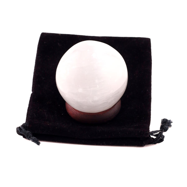 Buy natural White Selenite crystal sphere