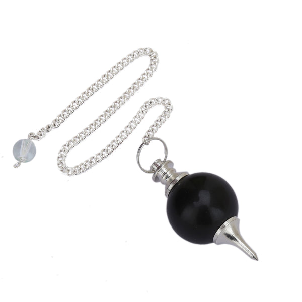 Buy Natural Black Obsidian Pendulum