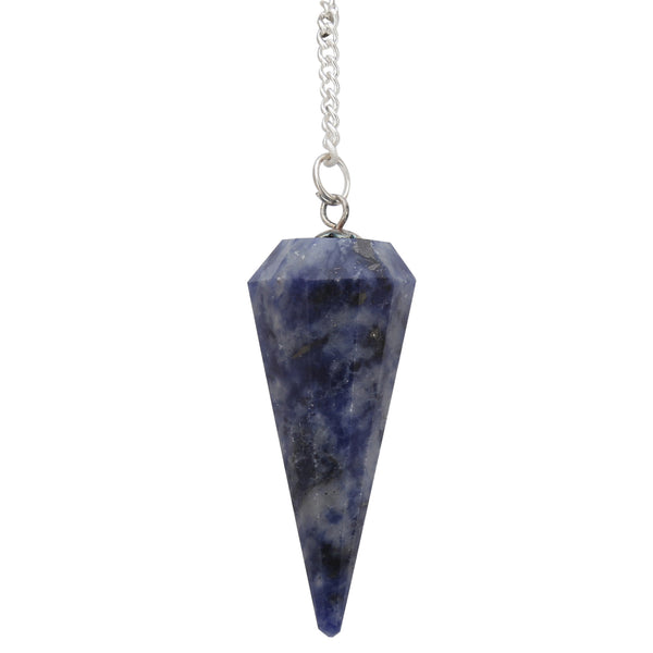 Buy Original Sodalite Crystal 6 Faceted Pendulum