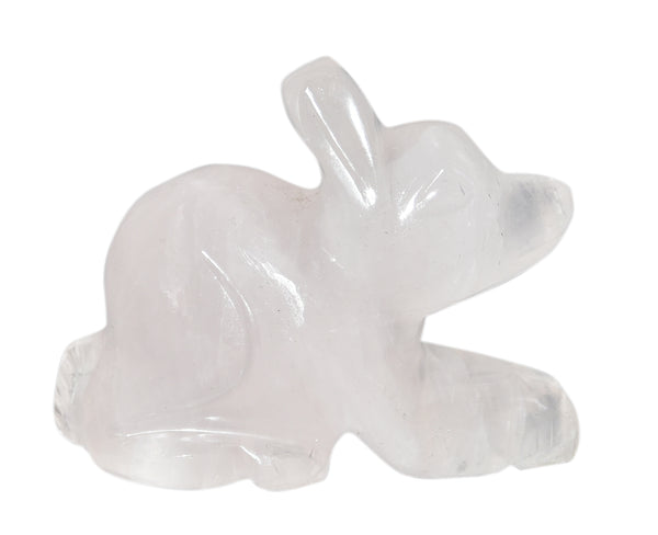 Rose Quartz Carving Rabbit 2.5 Inches - Healing Crystals India