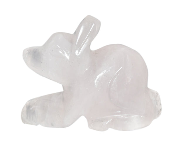 Rose Quartz Carving Rabbit 2.5 Inches - Healing Crystals India
