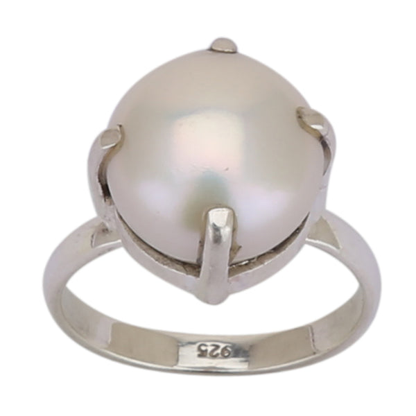 Pearl 925 Silver Ring - Healing Crystals India