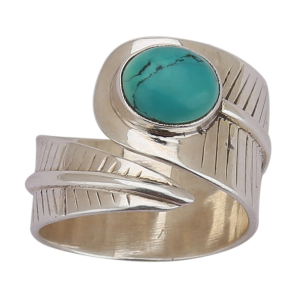 Blue Turquoise 925 Silver Ring - Healing Crystals India