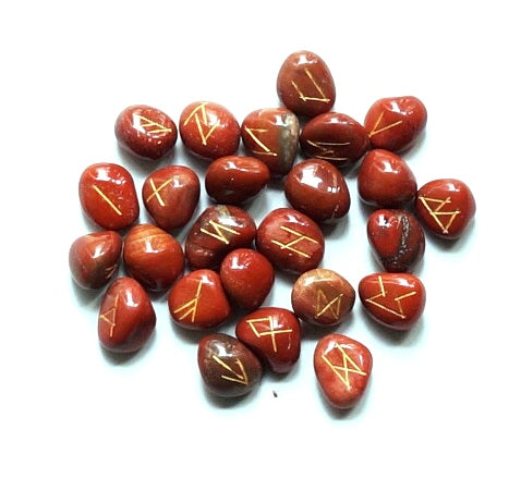 Buy Certified Red Jasper Tumbled Rune Set