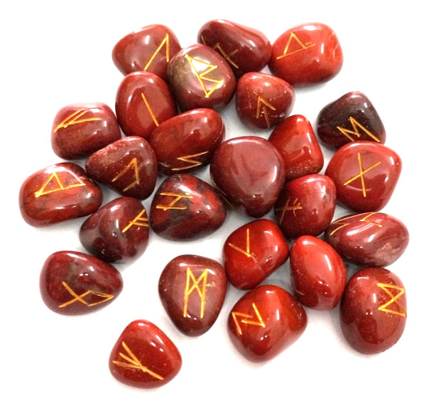 Buy Certified Red Jasper Tumbled Rune Set