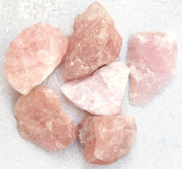 Rose Quartz 10 Pieces Raw Stone 2 Inches - Healing Crystals India