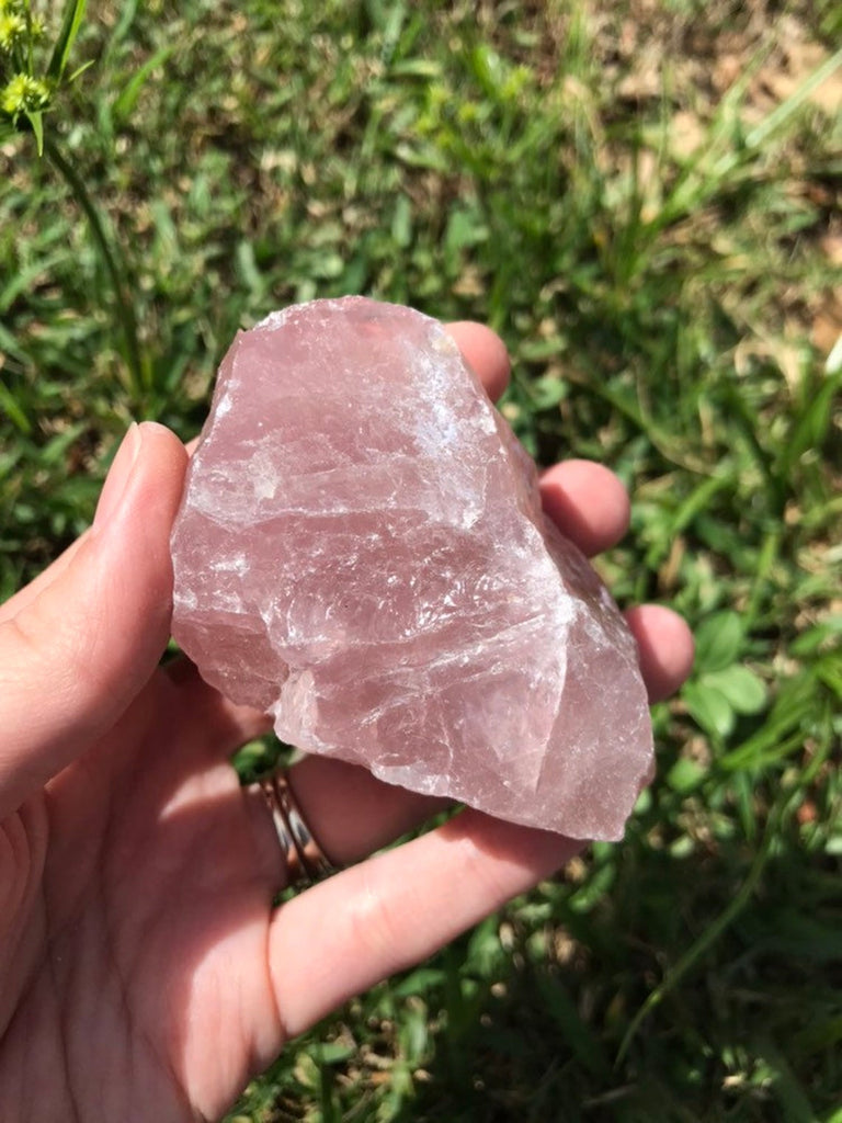 Rose Quartz 10 Pieces Raw Stone 2 Inches - Healing Crystals India