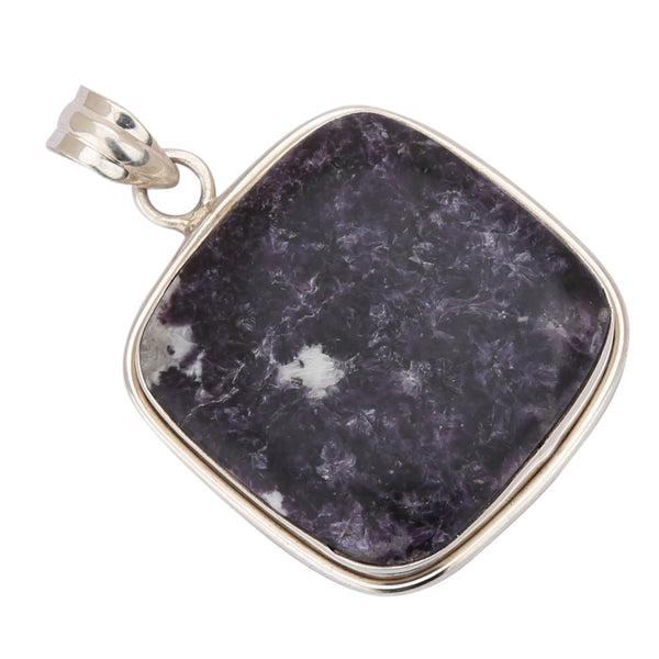 Charoite Sterling Silver Pendant - Healing Crystals India