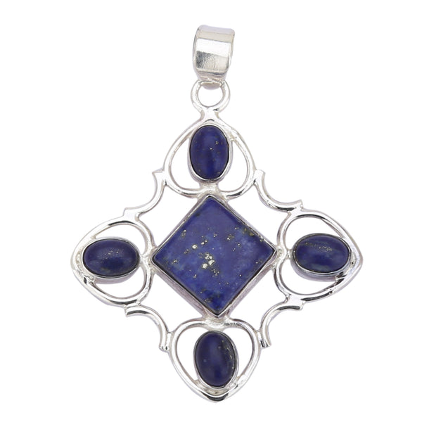 Buy Certified Lapis Lazuli 925 Sterling Silver Pendant - Style 2