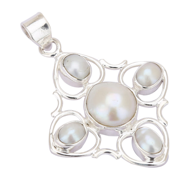 Pearl Sterling Silver Pendant - Healing Crystals India