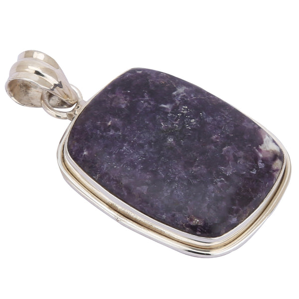 Charoite 925 Sterling Silver Pendant - Healing Crystals India