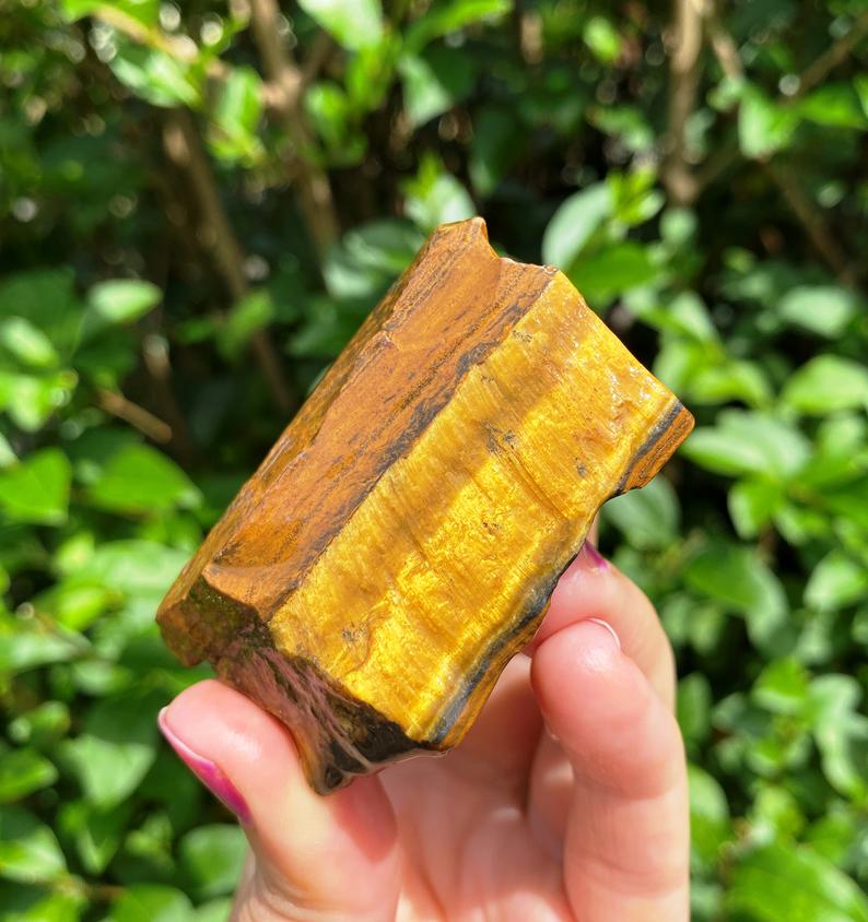 Buy Natural Tiger Eye 3 Piece Raw Stone 2 Inches
