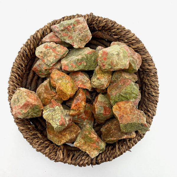 Unakite 10 Piece Raw Stone 2 Inches - Healing Crystals India