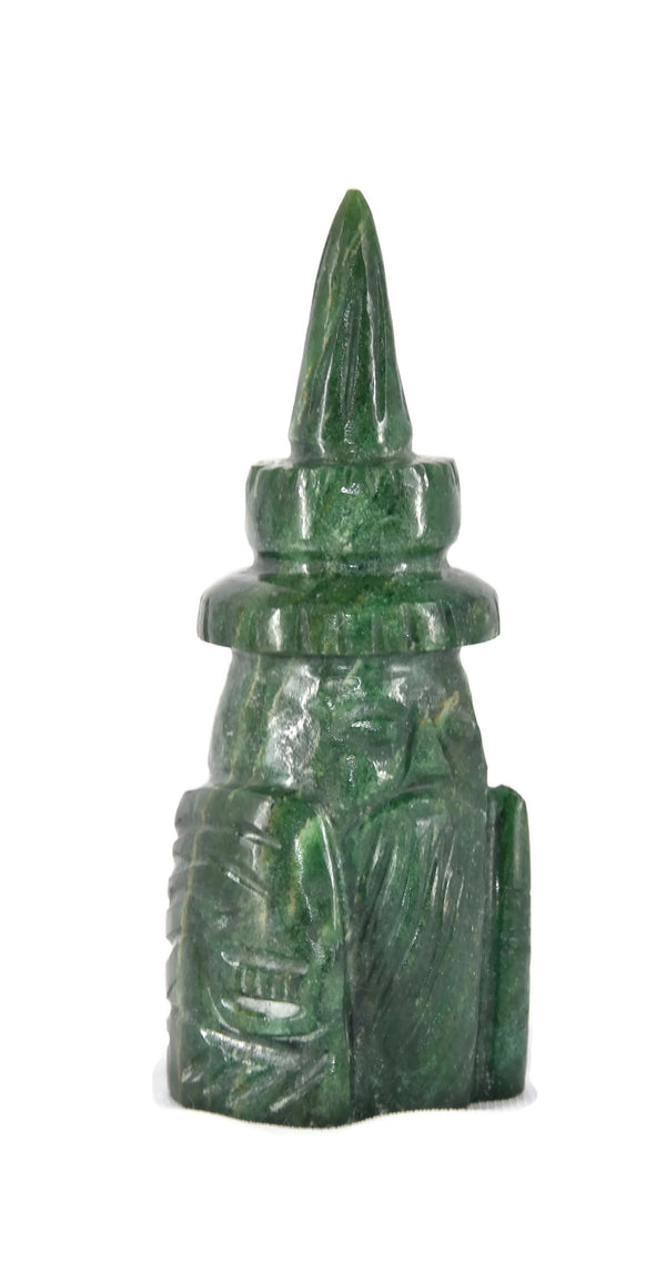 Green Aventurine Wizard Statue 4.5 Inches - Healing Crystals India