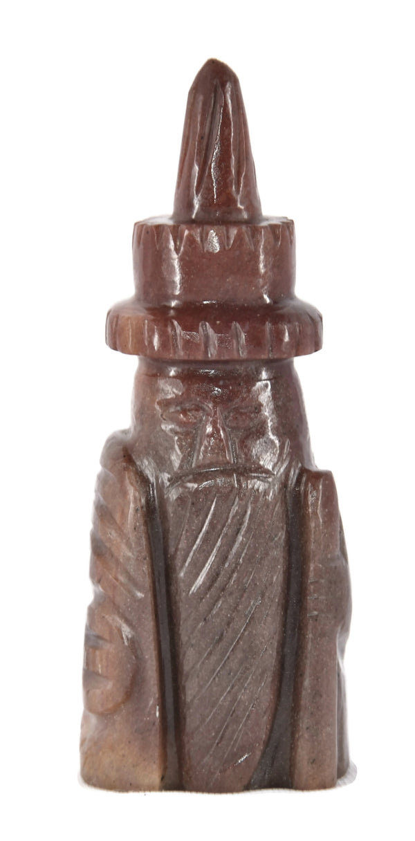 Red Aventurine Wizard Statue 4.2 Inches - Healing Crystals India