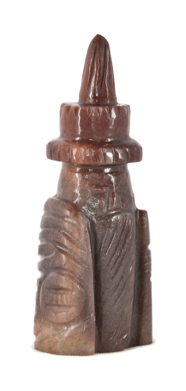 Red Aventurine Wizard Statue 4.2 Inches - Healing Crystals India