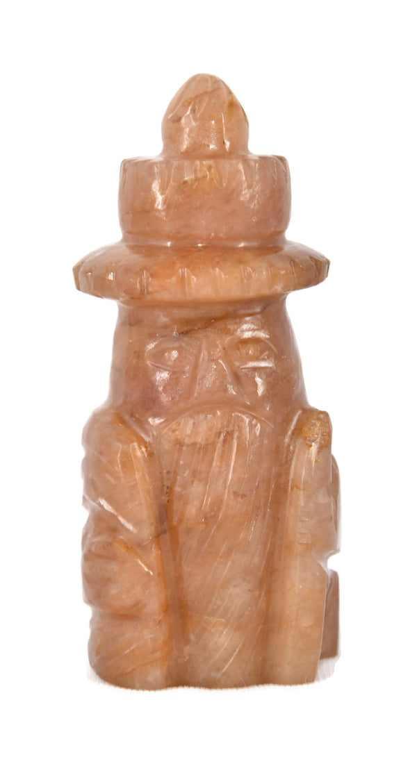 Red Aventurine Wizard Statue 4 Inches - Healing Crystals India