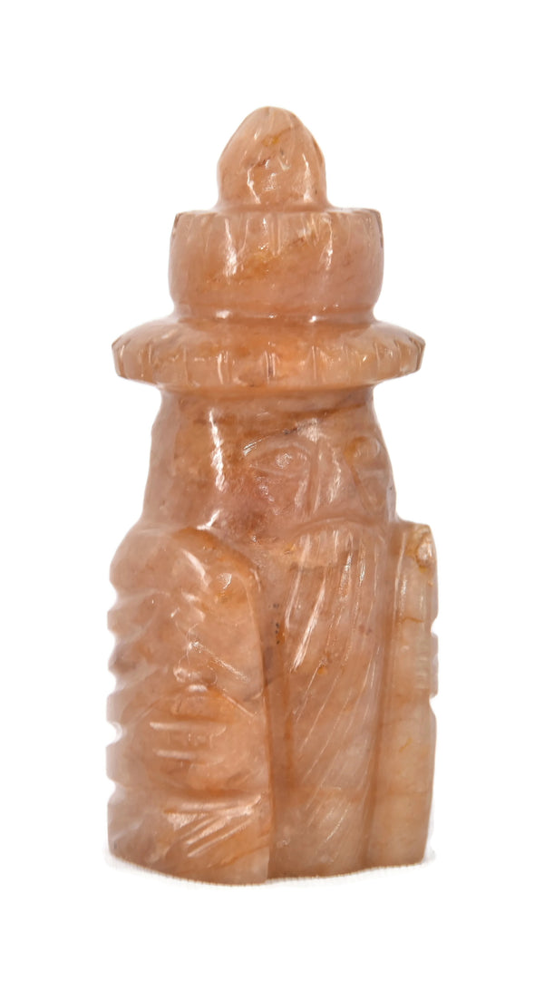 Red Aventurine Wizard Statue 4 Inches - Healing Crystals India