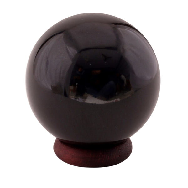 Black Agate Sphere 40-50 mm - Healing Crystals India