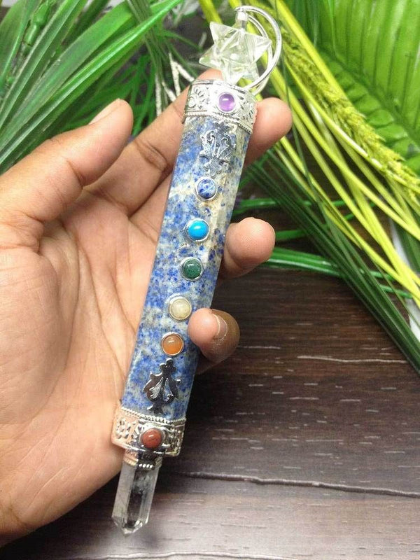 Lapis Lazuli Merkaba Wand 6 Inches - Healing Crystals India