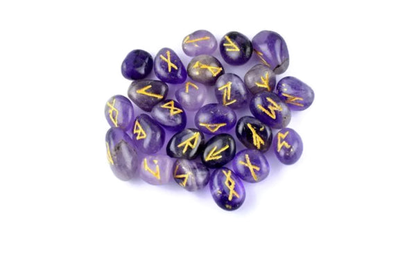 Amethyst Tumbled Runes - Healing Crystals India