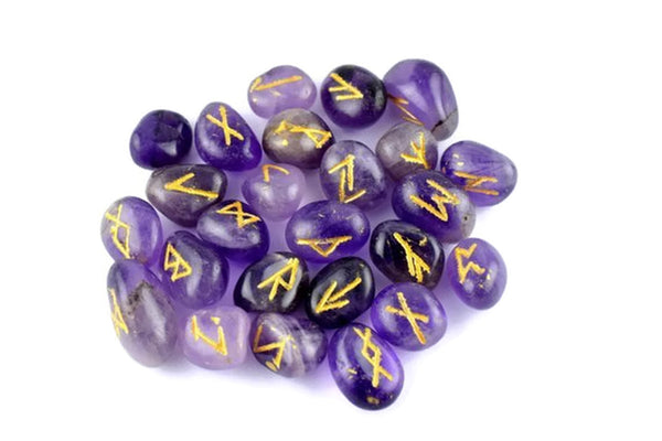 Amethyst Tumbled Runes - Healing Crystals India