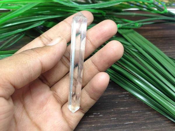 Crystal Quartz Double Pointed Pencil 2 Inches - Healing Crystals India