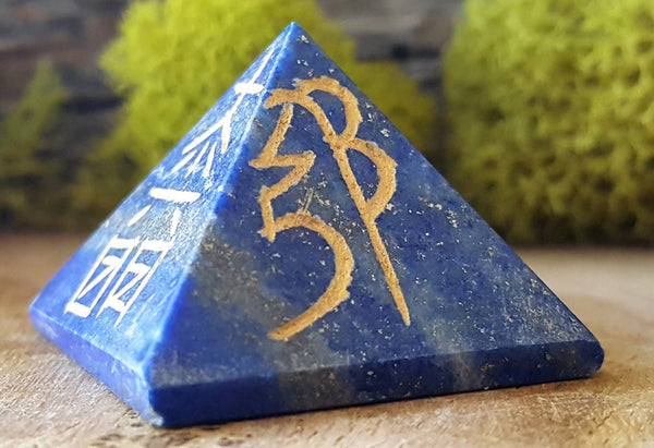 Buy Natural Lapis Lazuli Reiki Pyramid Gemstone