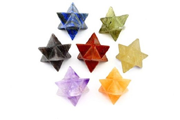 Seven Chakra Merkaba Set 1 Inches - Healing Crystals India