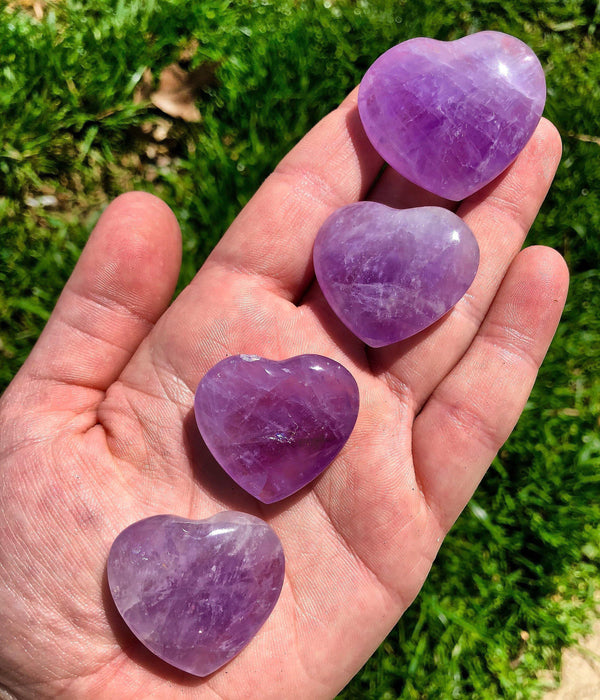 Amethyst Heart 1 inches - Healing Crystals India